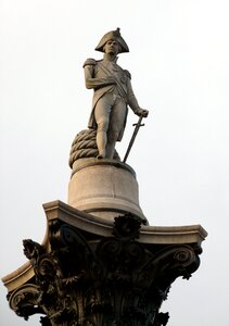 Trafalgar square column monument photo