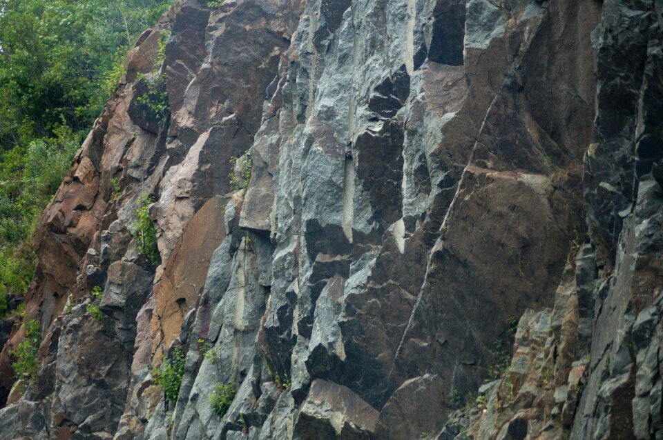 Green stone rocks
