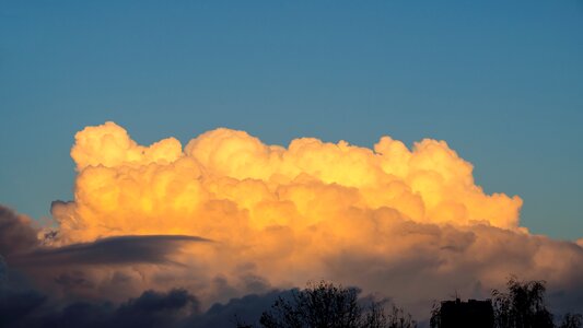 Evening clouds sun