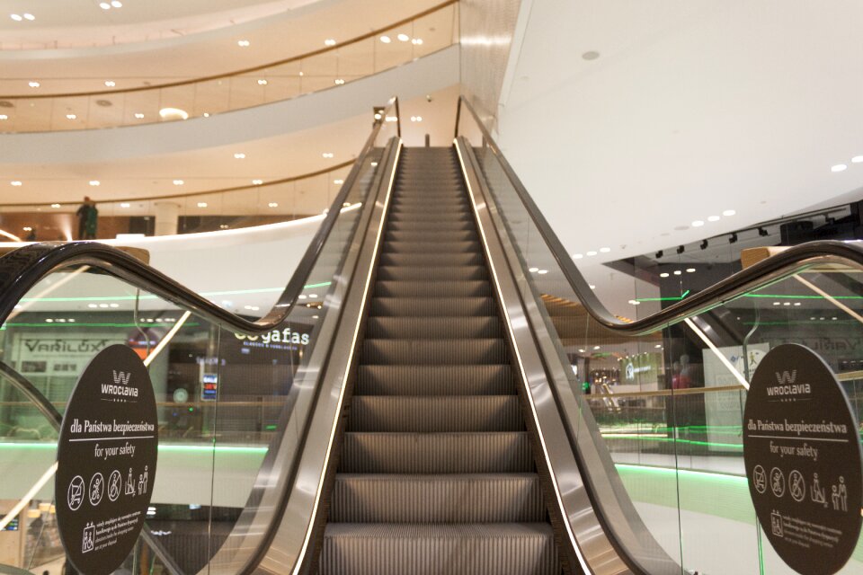 Escalators shopping shop photo