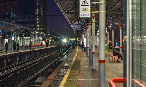 Train evening railway