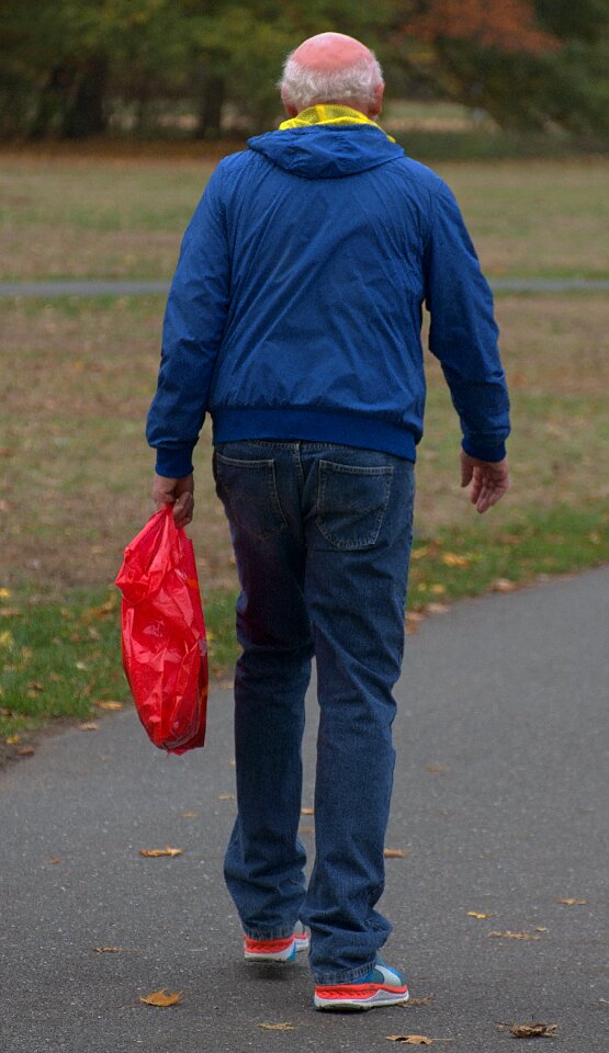 Autumn walk man