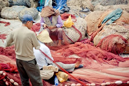 Port web fishing net photo