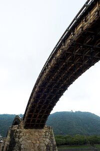 River footbridge wood photo