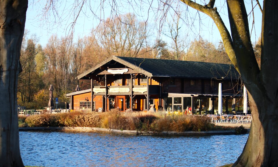 Lake building water