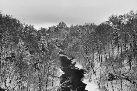Winter landscape snow day snow valley