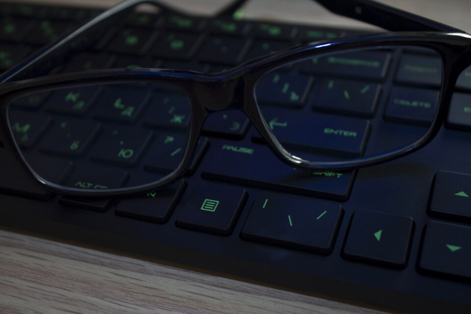 Green blue keyboard