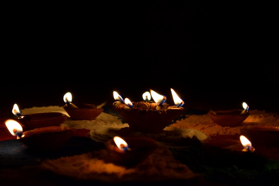 Fire oil lamp night