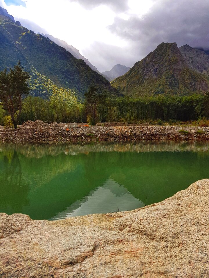 Water mountains summer
