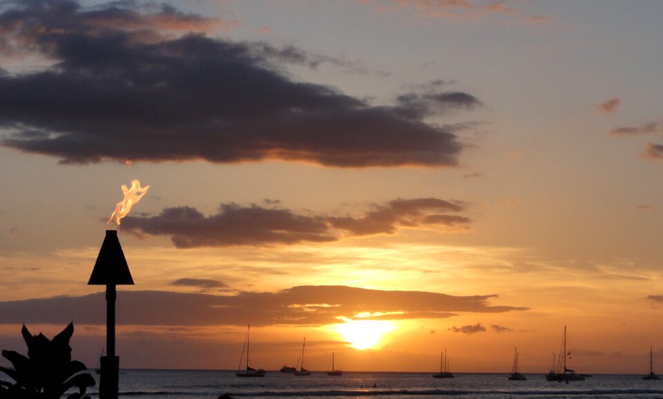 Sunset ocean nature