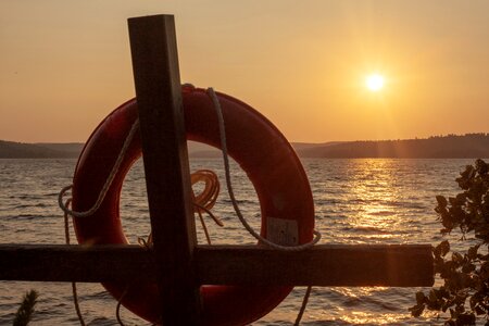 Lifebelt sun sunset