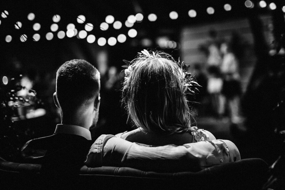Hug cuddle black and white