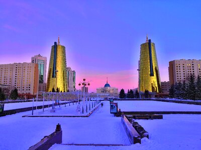 Astana kazakhstan dawn photo