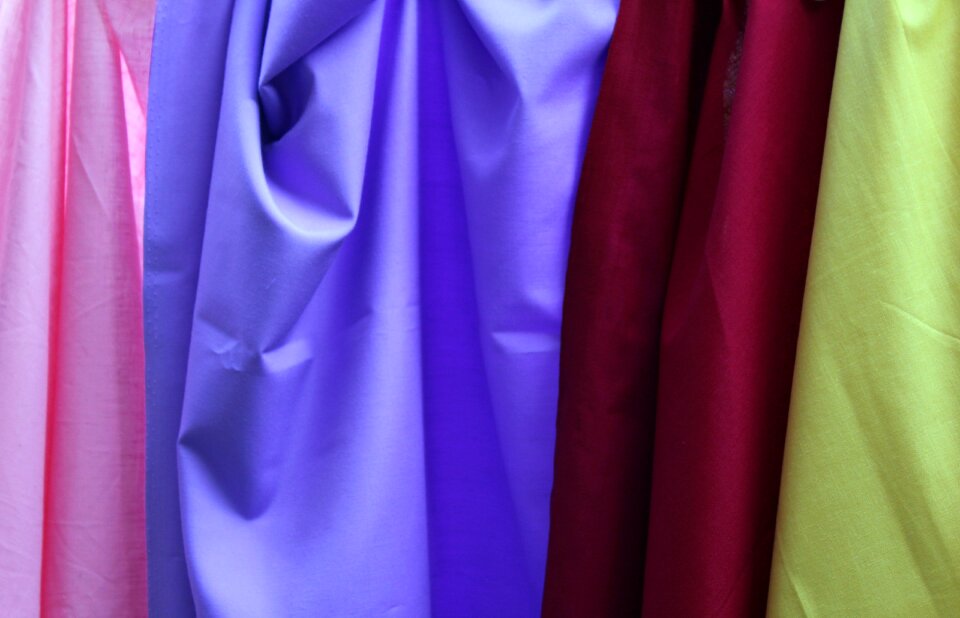 Colorful material sew