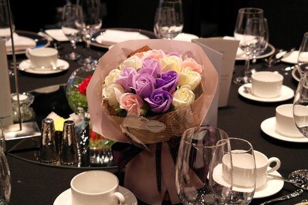Romantic congratulations table