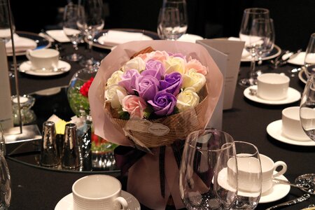 Romantic congratulations table photo