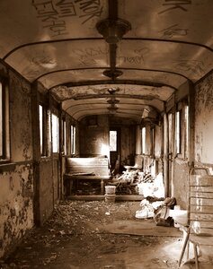 Transport train disheveled