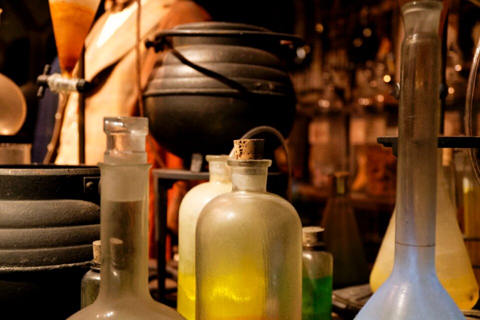 Green blue brown laboratory