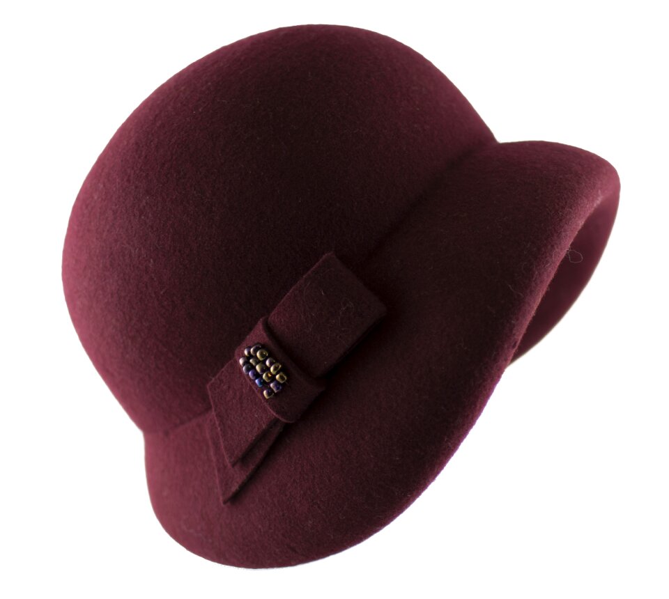 Hat burgundy woman women