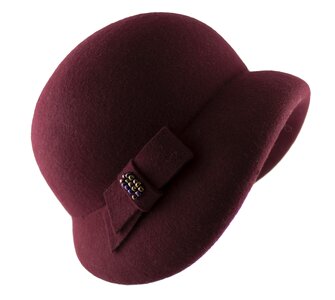 Hat burgundy woman women