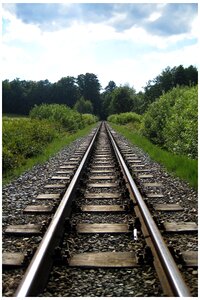 Rails transport railroad tracks photo