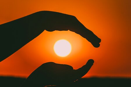 Sky silhouette human