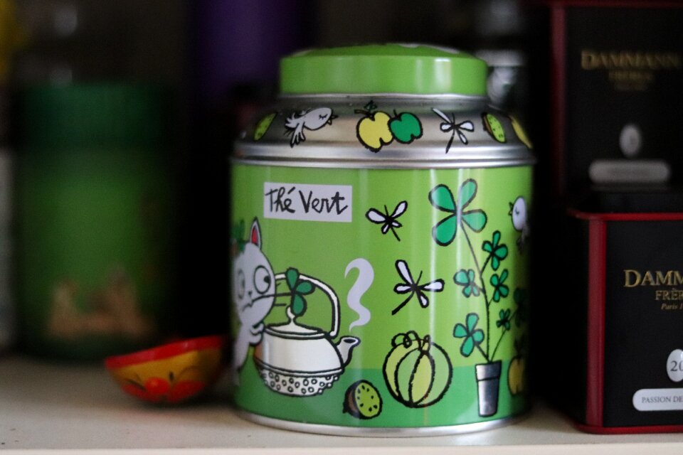 Green tea box mint