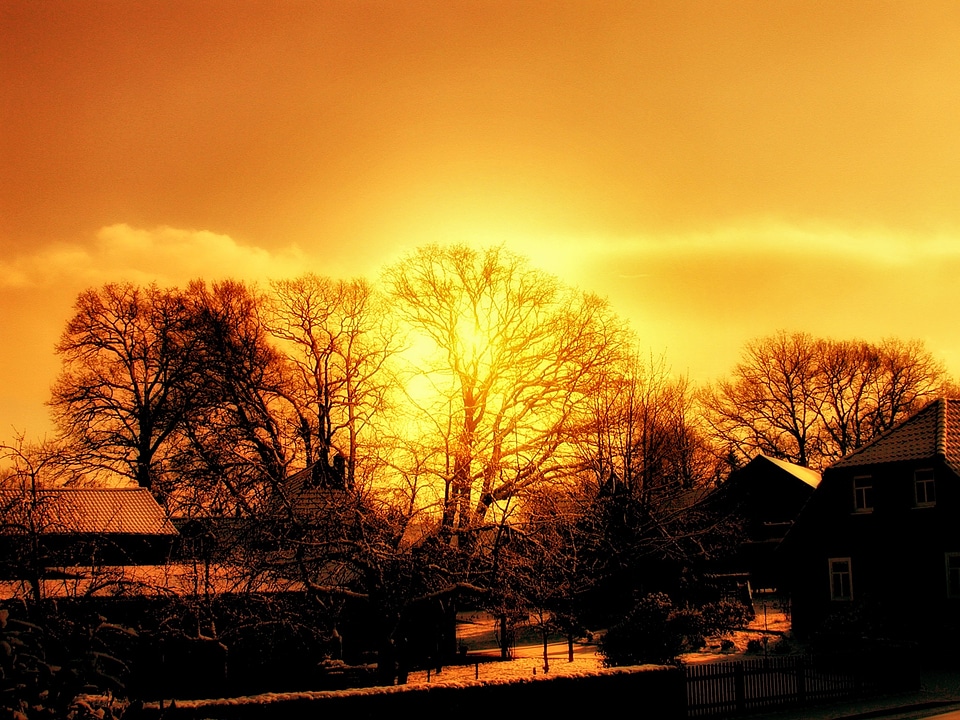 Evening sky dusk landscape