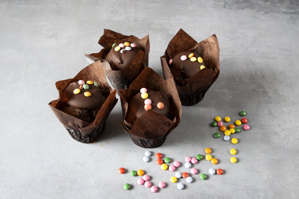 Cake muffien smarties
