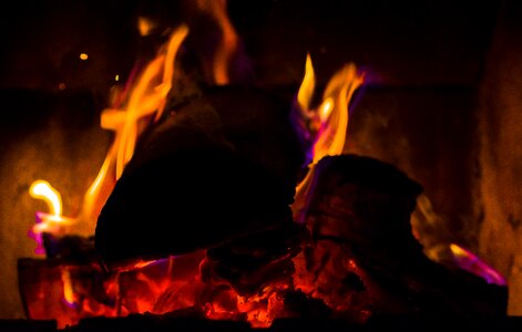Oven fireplace burn photo