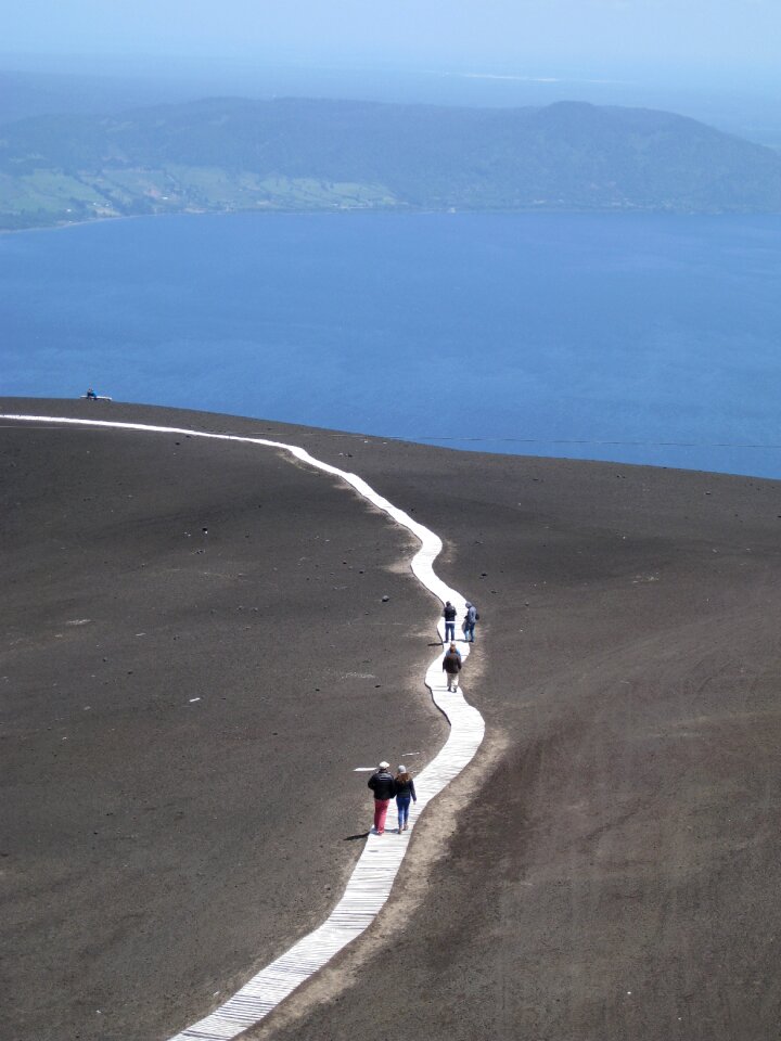 Landscape volcano height