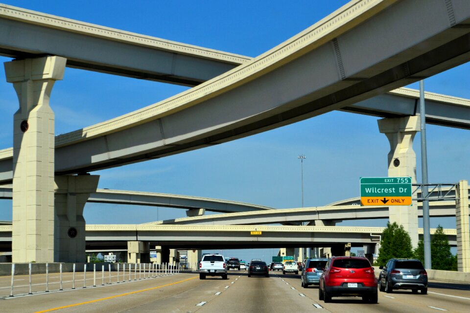 Cars travel interstate
