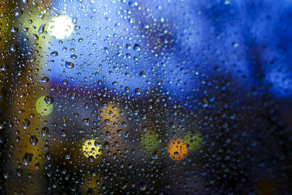Raindrop night wet