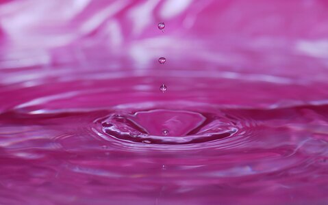 Splash wet hole in the water