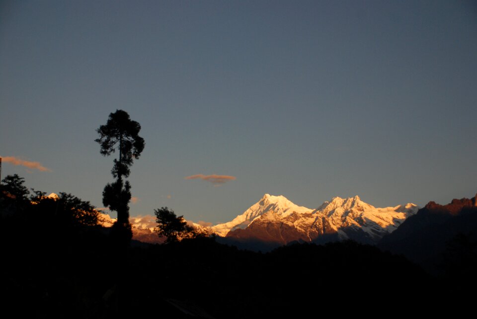 View from lingthem sikkim himalaya
