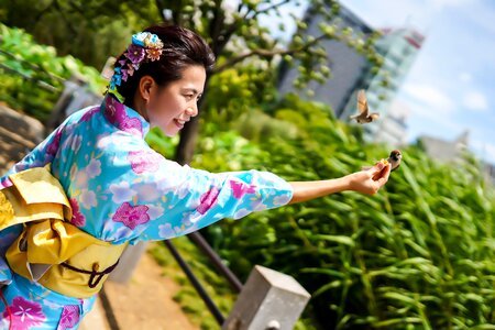 Asian women kimono photo