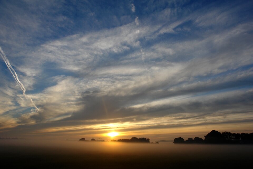 Landscape sunset morning