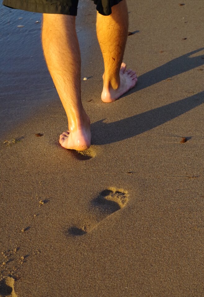 Traces beach sand photo