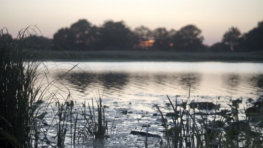 Landscape twilight reflection photo