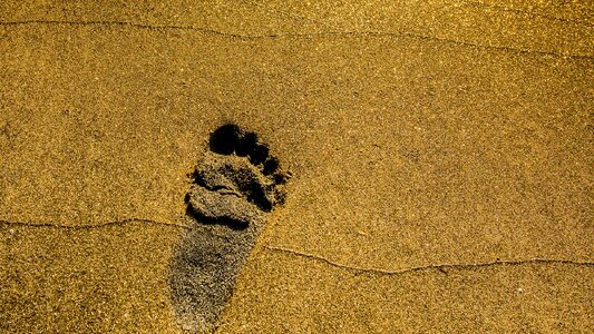 Barefoot sand feet photo