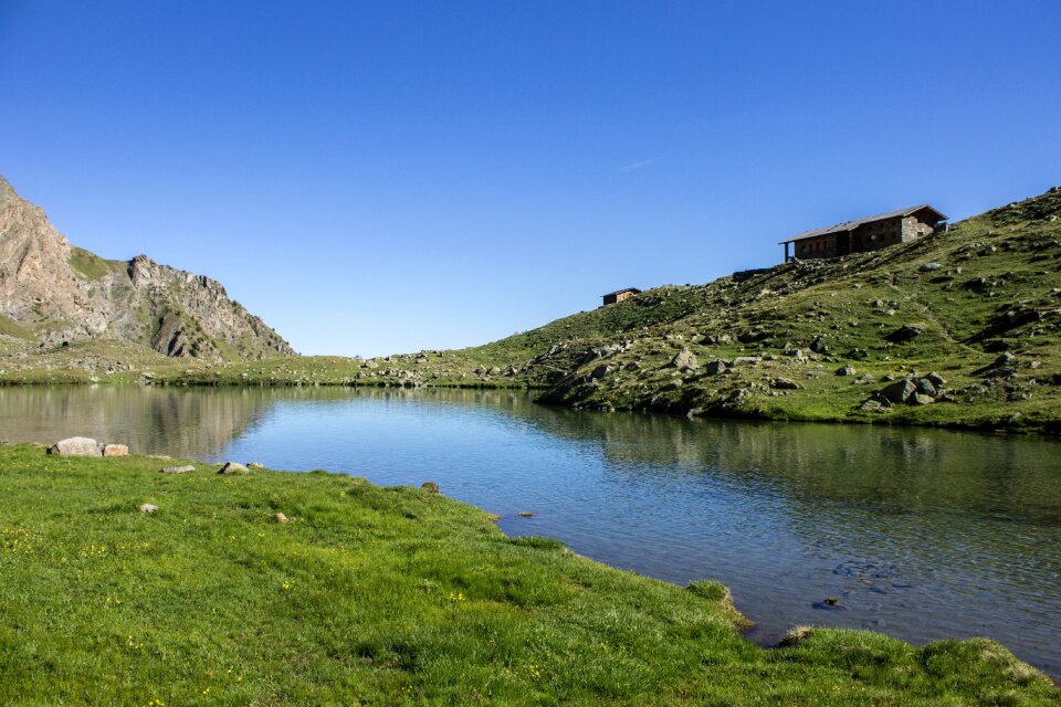 Alpine landscape lake