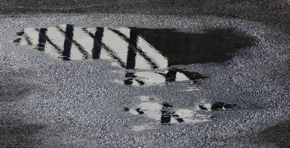 Reflection flip asphalt photo