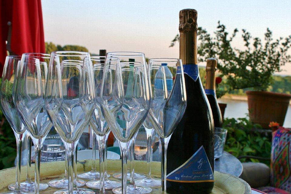 Glass alcohol drink