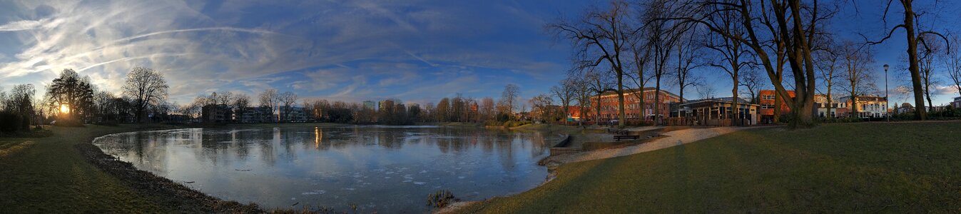 Water winter landscape
