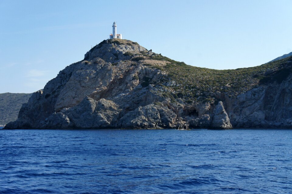 Cliff coast the mediterranean