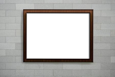 Empty frame picture frame poster mockup