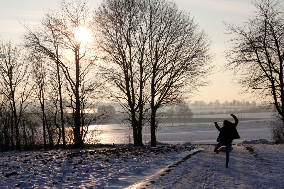 Landscape wintry idyllic