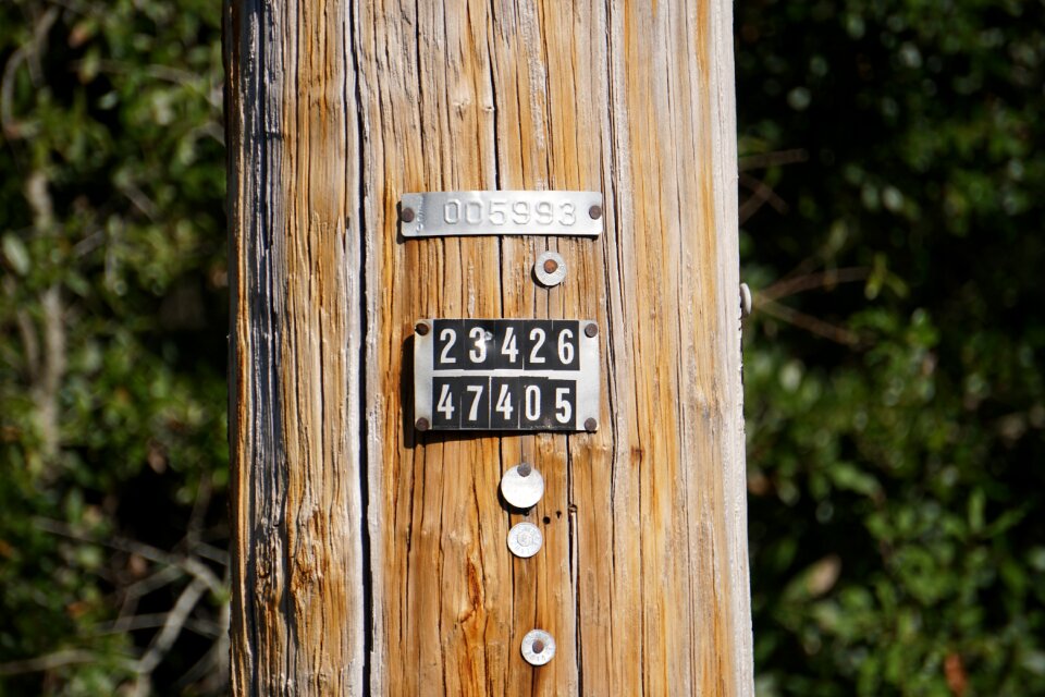 Electricity brown numbers