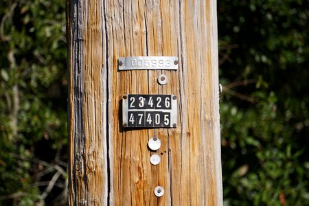 Electricity brown numbers photo