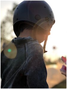 Helmet sun happy